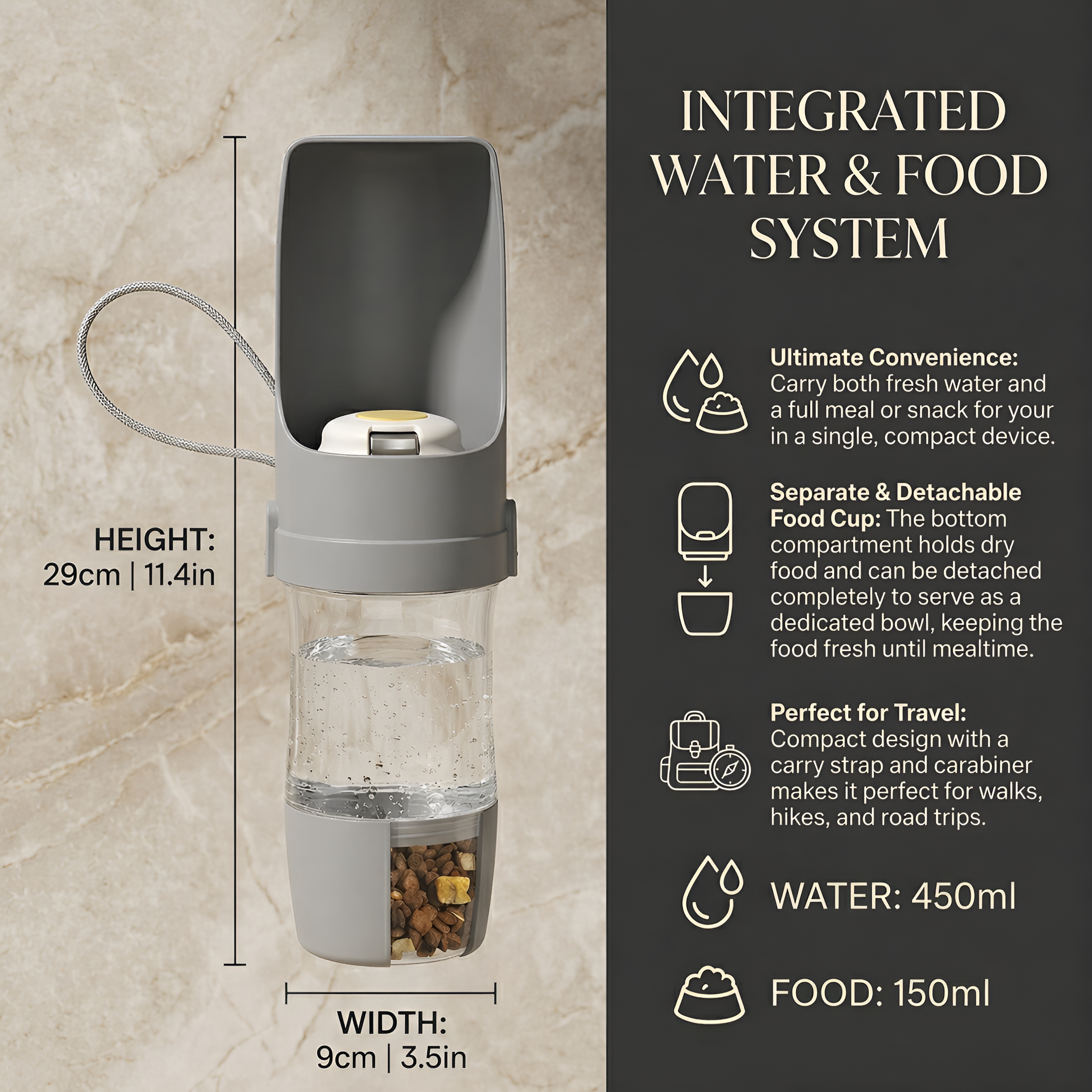 RoverReady - Portable Food and Water Bottle